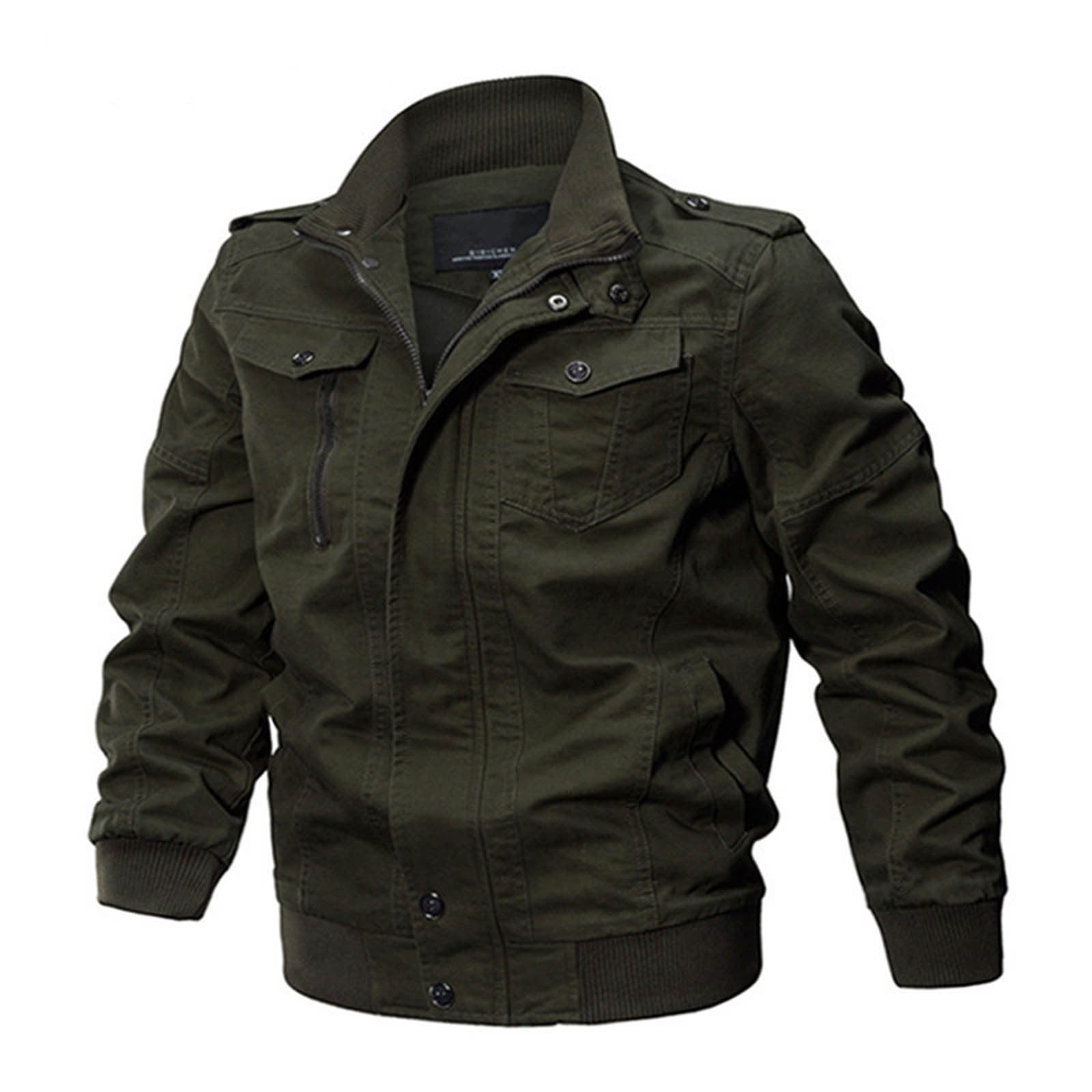 YFWRD Jacket for Men Cotton Military Outdoor Jackets with