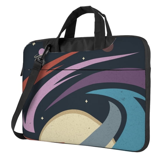YFYANG 13 inch Universal Laptop Bag Oxford Cloth Laptop Sleeve, Multi-functional Abstract Retro Galaxy Notebook Computer Messenger Bag Handbag