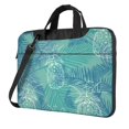 thumbnail image 1 of YFYANG 13 inch Universal Laptop Bag Oxford Cloth Laptop Sleeve, Multi-functional Green Leaf Pineapple Texture Notebook Computer Messenger Bag Handbag, 1 of 8