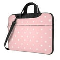 thumbnail image 1 of YFYANG 13 inch Universal Laptop Bag Oxford Cloth Laptop Sleeve, Multi-functional Pink Polka Dot Pattern Notebook Computer Messenger Bag Handbag, 1 of 8