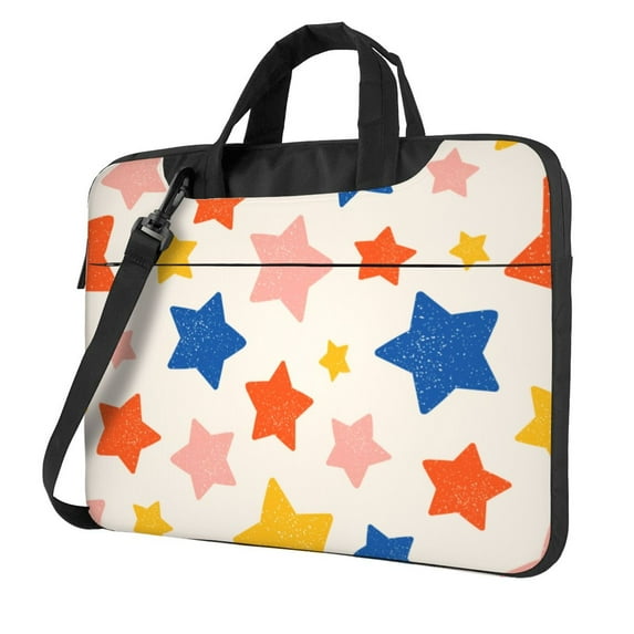 YFYANG 13 inch Universal Laptop Bag Oxford Cloth Laptop Sleeve, Multi-functional Vintage Star Doodle Notebook Computer Messenger Bag Handbag