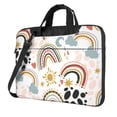 thumbnail image 1 of YFYANG 13 inch Universal Laptop Bag Oxford Cloth Laptop Sleeve, Multi-functional Abstract Rainbow Cute Cloud Graffiti Pattern Notebook Computer Messenger Bag Handbag, 1 of 8