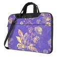 thumbnail image 1 of YFYANG 13 inch Universal Laptop Bag Oxford Cloth Laptop Sleeve, Multi-functional Purple Vintage Floral Pattern Notebook Computer Messenger Bag Handbag, 1 of 8