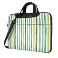 thumbnail image 1 of YFYANG 13 inch Universal Laptop Bag Oxford Cloth Laptop Sleeve, Multi-functional Vintage Green Watercolor Stripes Notebook Computer Messenger Bag Handbag, 1 of 8