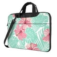 thumbnail image 1 of YFYANG 13 inch Universal Laptop Bag Oxford Cloth Laptop Sleeve, Multi-functional Watercolor Tropical Flower Doodle Notebook Computer Messenger Bag Handbag, 1 of 8