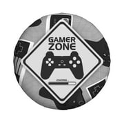 YFYANG 14'' Tire Cover, Grey Gamer Zone Universal Spare Wheel Covers, Dust-Proof, Water-Proof, Sun-Proof and Corrosion-Proof