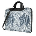 thumbnail image 1 of YFYANG 14 inch Universal Laptop Bag Oxford Cloth Laptop Sleeve, Multi-functional Blue Abstract Leaf Texture Notebook Computer Messenger Bag Handbag, 1 of 8