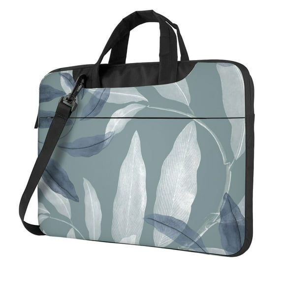 YFYANG 14 inch Universal Laptop Bag Oxford Cloth Laptop Sleeve, Multi-functional Plant Line Art Notebook Computer Messenger Bag Handbag
