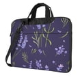 thumbnail image 1 of YFYANG 14 inch Universal Laptop Bag Oxford Cloth Laptop Sleeve, Multi-functional Purple Lavender Floral Doodle Notebook Computer Messenger Bag Handbag, 1 of 8