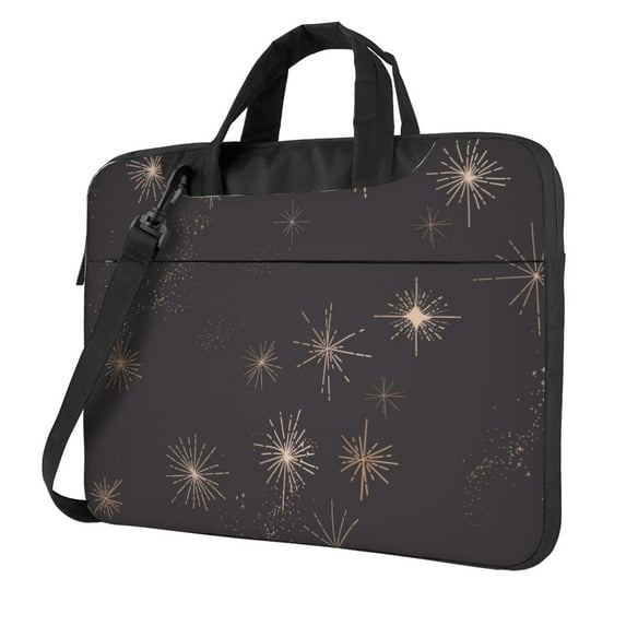 YFYANG 14 inch Universal Laptop Bag Oxford Cloth Laptop Sleeve, Multi-functional Abstract Retro Starry Night Texture Pattern Notebook Computer Messenger Bag Handbag