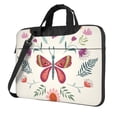 thumbnail image 1 of YFYANG 14 inch Universal Laptop Bag Oxford Cloth Laptop Sleeve, Multi-functional Spring Butterfly Flower Doodle Notebook Computer Messenger Bag Handbag, 1 of 8