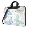 thumbnail image 1 of YFYANG 14 inch Universal Laptop Bag Oxford Cloth Laptop Sleeve, Multi-functional Vintage Butterfly Floral Doodle Notebook Computer Messenger Bag Handbag, 1 of 8