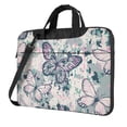 thumbnail image 1 of YFYANG 14 inch Universal Laptop Bag Oxford Cloth Laptop Sleeve, Multi-functional Vintage Watercolor Butterfly Pattern Notebook Computer Messenger Bag Handbag, 1 of 8