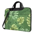 thumbnail image 1 of YFYANG 15.6 inch Universal Laptop Bag Oxford Cloth Laptop Sleeve, Multi-functional Green Vintage Leaf Texture Notebook Computer Messenger Bag Handbag, 1 of 8