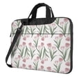 thumbnail image 1 of YFYANG 15.6 inch Universal Laptop Bag Oxford Cloth Laptop Sleeve, Multi-functional Vintage Tulip Pattern Notebook Computer Messenger Bag Handbag, 1 of 8
