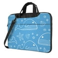 thumbnail image 1 of YFYANG 15.6 inch Universal Laptop Bag Oxford Cloth Laptop Sleeve, Multi-functional Blue Cute Whale Doodle Pattern Notebook Computer Messenger Bag Handbag, 1 of 8