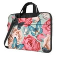 thumbnail image 1 of YFYANG 15.6 inch Universal Laptop Bag Oxford Cloth Laptop Sleeve, Multi-functional Vintage Butterfly Floral Pattern Notebook Computer Messenger Bag Handbag, 1 of 8