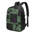 thumbnail image 1 of YFYANG 17" Laptop Backpack, Green Abstract Geometry Fashion Travel Work Backpack with USB and Headphone Cable Interface for Men and Women, 1 of 8