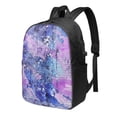 thumbnail image 1 of YFYANG 17" Laptop Backpack, Purple Watercolor Art Fashion Travel Work Backpack with USB and Headphone Cable Interface for Men and Women, 1 of 8