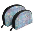 thumbnail image 1 of YFYANG 2 Piece Women's Portable Makeup Bags, Dreamy Vintage Snowflake Clutch Travel Toilet Bags Cosmetic Organizer, 1 of 7