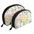 thumbnail image 1 of YFYANG 2 Piece Women's Portable Makeup Bags, Vintage Floral Texture Clutch Travel Toilet Bags Cosmetic Organizer, 1 of 7