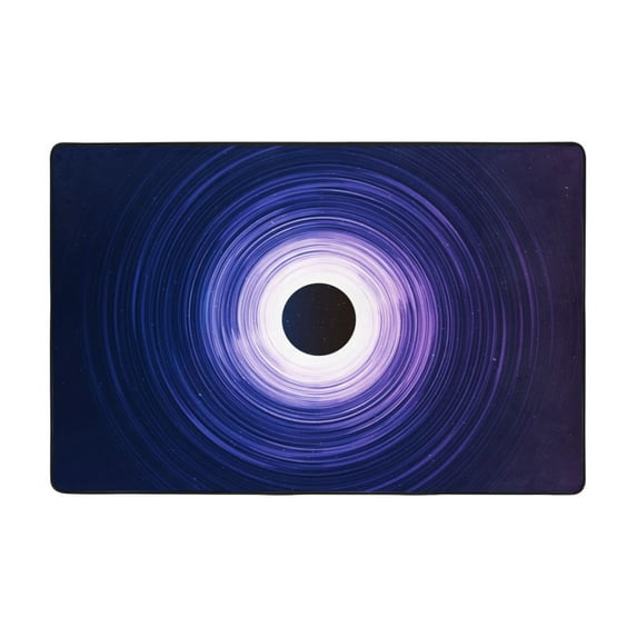 YFYANG 36"x24" Non-Slip Flannel Carpet Doormat, Living Room Bedroom Office Decorative Area Rugs, Indoor Abstract Galactic Spiral Floor Mats