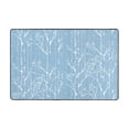 thumbnail image 1 of YFYANG 36"x24" Non-Slip Flannel Carpet Doormat, Living Room Bedroom Office Decorative Area Rugs, Indoor Blue Branch Texture Floor Mats, 1 of 7