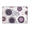 thumbnail image 1 of YFYANG 36"x24" Non-Slip Flannel Carpet Doormat, Living Room Bedroom Office Decorative Area Rugs, Indoor Purple Heart Abstract Flower Texture Floor Mats, 1 of 7