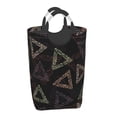 thumbnail image 1 of YFYANG 50L Foldable Laundry Hamper, Waterproof Oxford Fabric Vintage Colorful Triangle Texture Laundry Bag Laundry Baskets, 1 of 6