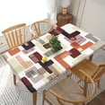 thumbnail image 1 of YFYANG 5FT Rectangular Table Cloth, Waterproof Polyester Abstract Geometric Line Texture Table Cover, Indoor Outdoor Decorative Tablecloths with Elastic Edge, 1 of 8