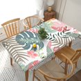 thumbnail image 1 of YFYANG 5FT Rectangular Table Cloth, Waterproof Polyester Colorful Vintage Floral Graffiti Table Cover, Indoor Outdoor Decorative Tablecloths with Elastic Edge, 1 of 8