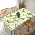thumbnail image 1 of YFYANG 5FT Rectangular Table Cloth, Waterproof Polyester Green Abstract Rose Table Cover, Indoor Outdoor Decorative Tablecloths with Elastic Edge, 1 of 8