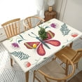 thumbnail image 1 of YFYANG 5FT Rectangular Table Cloth, Waterproof Polyester Spring Butterfly Flower Doodle Table Cover, Indoor Outdoor Decorative Tablecloths with Elastic Edge, 1 of 8