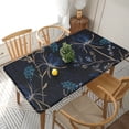 thumbnail image 1 of YFYANG 5FT Rectangular Table Cloth, Waterproof Polyester Vintage Abstract Floral Table Cover, Indoor Outdoor Decorative Tablecloths with Elastic Edge, 1 of 8