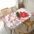 thumbnail image 1 of YFYANG 5FT Rectangular Table Cloth, Waterproof Polyester Vintage Red Pink Floral Pattern Table Cover, Indoor Outdoor Decorative Tablecloths with Elastic Edge, 1 of 8