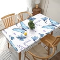 thumbnail image 1 of YFYANG 5FT Rectangular Table Cloth, Waterproof Polyester Watercolor Vintage Butterfly Floral Doodle Table Cover, Indoor Outdoor Decorative Tablecloths with Elastic Edge, 1 of 8