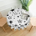 thumbnail image 1 of YFYANG 60 inch Round Table Cloth, Reusable Polyester Cartoon Star Doodle Table Cover for Indoor Outdoor Kitchen Restaurant Table Decoration Tablecloths, 1 of 8