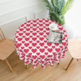 thumbnail image 1 of YFYANG 60 inch Round Table Cloth, Reusable Polyester Red Love Table Cover for Indoor Outdoor Kitchen Restaurant Table Decoration Tablecloths, 1 of 1