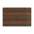 thumbnail image 1 of YFYANG 72"x48" Non-Slip Flannel Carpet Doormat, Living Room Bedroom Office Decorative Area Rugs, Indoor Brown Vintage Stripes Floor Mats, 1 of 7