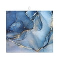 thumbnail image 1 of YFYANG Absorbent Dish Drying Mat for Kitchen, Reusable Blue Abstract Watercolor Texture Microfiber Dish Mat, 16 x 18 inch, 1 of 9