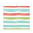 thumbnail image 1 of YFYANG Absorbent Dish Drying Mat for Kitchen, Reusable Rainbow Stripe Doodle Microfiber Dish Mat, 16 x 18 inch, 1 of 9