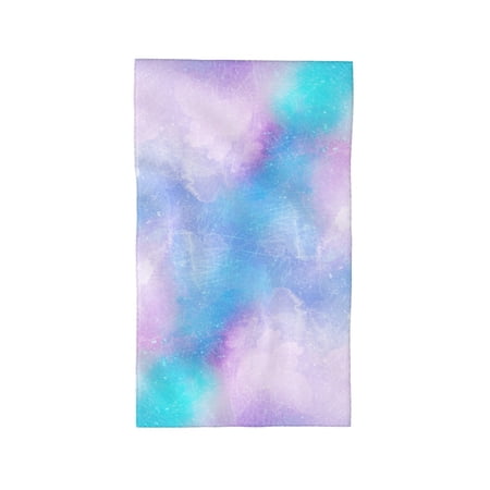 YFYANG Absorbent Towel, Soft Skin-Friendly Dream Star Purple Washcloth Bath Towel, Suitable for All Skin, 27.5 x 16-inch