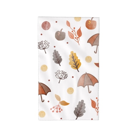 YFYANG Absorbent Towel, Soft Skin-Friendly Fall Pattern Foliage Pattern Washcloth Bath Towel, Suitable for All Skin, 27.5 x 16-inch