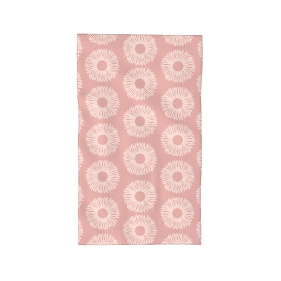 YFYANG Absorbent Towel, Soft Skin-Friendly Pink Daisies Pattern Washcloth Bath Towel, Suitable for All Skin, 27.5 x 16-inch