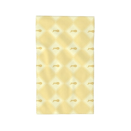 YFYANG Absorbent Towel, Soft Skin-Friendly Yellow Plaid Floral Pattern Washcloth Bath Towel, Suitable for All Skin, 27.5 x 16-inch