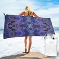 thumbnail image 1 of YFYANG Adult Microfiber Quick Dry Bath Towels, Purple Tie-Dye Art Beach Towel, Home Camping Travel Essentials, 27.5" x 55", 1 of 9