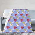 thumbnail image 1 of YFYANG Anti-Pilling Ultra-Soft Micro Fleece Cover Blanket for Bed Sofa, Purple Romantic Love Doodle Throw Blanket for All Seasons, 40"x30", 1 of 9