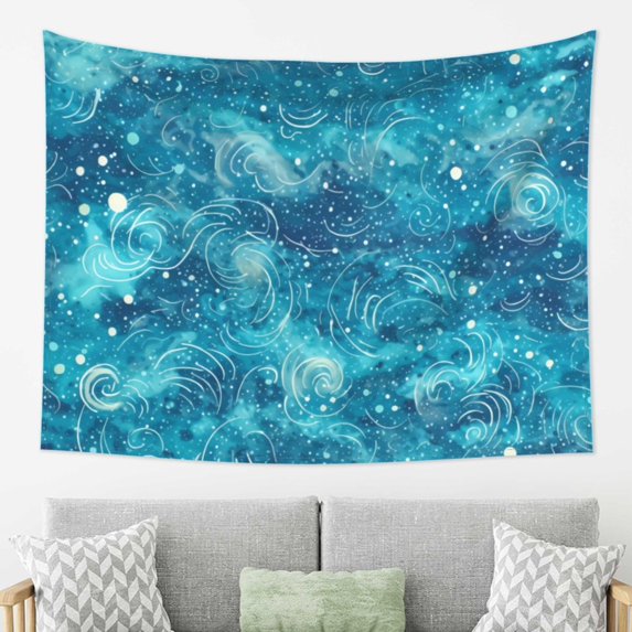 YFYANG Blue Abstract Cloud Texture Tapestry, Bedroom Dormitory Living Room Decoration Tapestrys Wall Hanging , 80 x 60 in