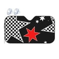 thumbnail image 1 of YFYANG Front Windshield Sun Shade, Black and White Star Pattern Foldable Car Visor for Cars, Trucks, SUVs, Medium, 1 of 9