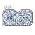 thumbnail image 1 of YFYANG Front Windshield Sun Shade, Blue Geometric Art Foldable Car Visor for Cars, Trucks, SUVs, Small, 1 of 9
